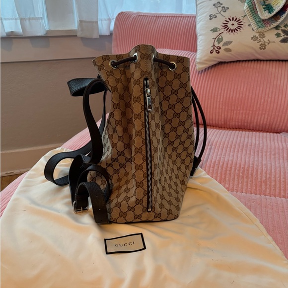 Gucci Brown Monogram Backpack - Picture 3 of 8